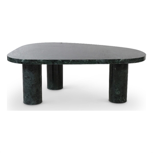 Pemberly Row Modern / Contemporary Green Genuine Marble Coffee Table