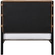 Pemberly Row Modern Mid-Century Soft Cognac Vegan Leather Twin Bed