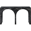 Pemberly Row Modern / Contemporary Black Marble Finish Console Table