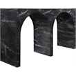 Pemberly Row Modern / Contemporary Black Marble Finish Console Table