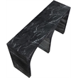 Pemberly Row Modern / Contemporary Black Marble Finish Console Table