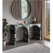 Pemberly Row Modern / Contemporary Green Marble Finish Console Table