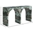 Pemberly Row Modern / Contemporary Green Marble Finish Console Table