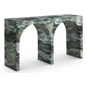 Pemberly Row Modern / Contemporary Green Marble Finish Console Table