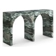 Pemberly Row Modern / Contemporary Green Marble Finish Console Table