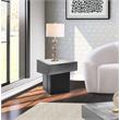 Pemberly Row Contemporary Textured Metal End Table in Chrome