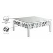 Pemberly Row Modern Mirrored Geometric Designed Coffee Table