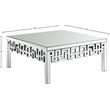 Pemberly Row Modern Mirrored Geometric Designed Coffee Table