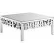 Pemberly Row Modern Mirrored Geometric Designed Coffee Table