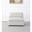 Pemberly Row Cream Durable Linen Fabric Deluxe Armless Chair