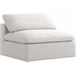 Pemberly Row Cream Durable Linen Fabric Deluxe Armless Chair