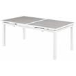 Pemberly Row Gray Wood Outdoor Patio Extendable Dining Table