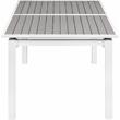 Pemberly Row Gray Wood Outdoor Patio Extendable Dining Table