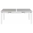 Pemberly Row Gray Wood Outdoor Patio Extendable Dining Table