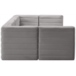 Pemberly Row Contemporary Soft Gray Velvet Modular Sectional