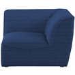 Pemberly Row Contemporary Navy Durable Linen Textured Corner