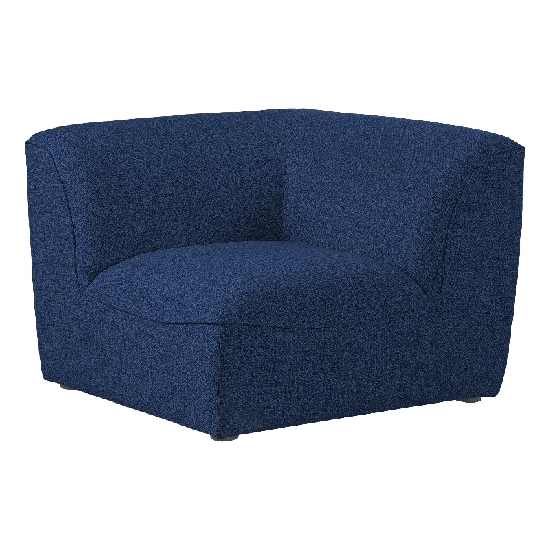 Pemberly Row Contemporary Navy Durable Linen Textured Corner