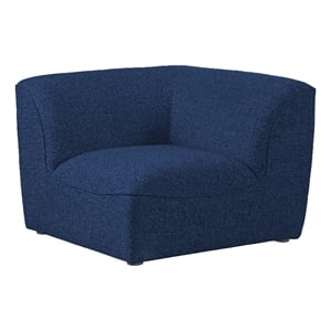Pemberly Row Contemporary Navy Durable Linen Textured Corner