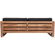 Pemberly Row Contemporary Black Water Resisting Outdoor Sofa
