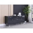Pemberly Row Sideboard/Buffet in Rich Gray Oak Veneer Lacquer