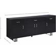 Pemberly Row Sideboard/Buffet in Rich Gray Oak Veneer Lacquer