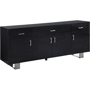 Pemberly Row Sideboard/Buffet in Rich Gray Oak Veneer Lacquer