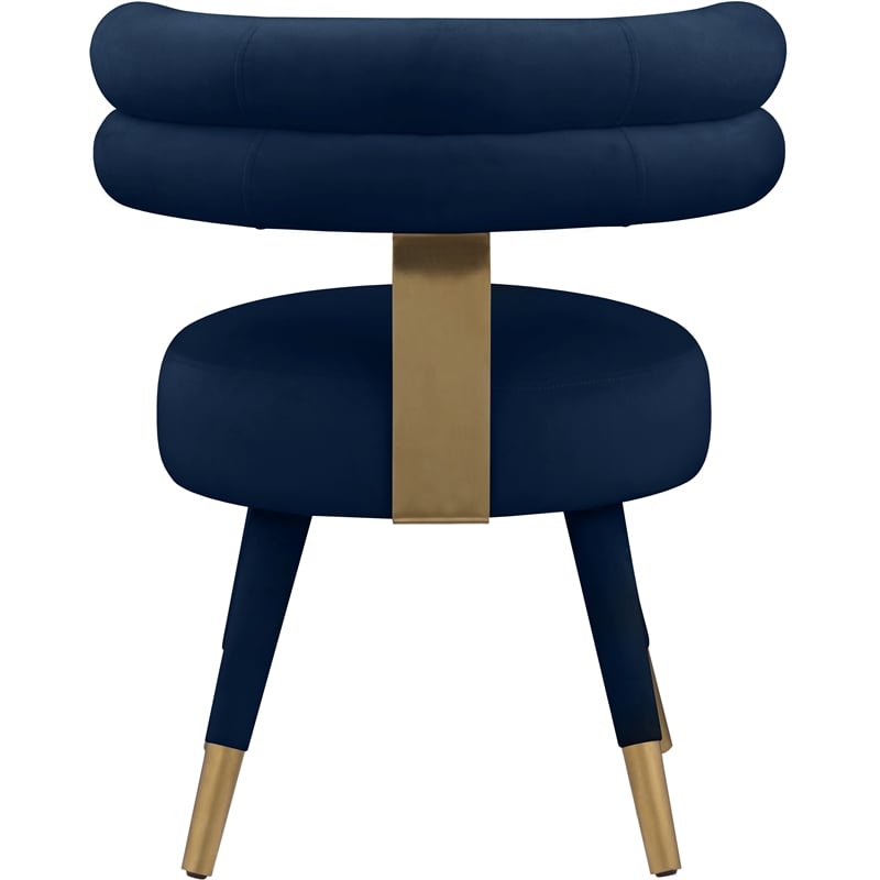 Pemberly Row Contemporary Navy Velvet Dining Chair (Set of 2)