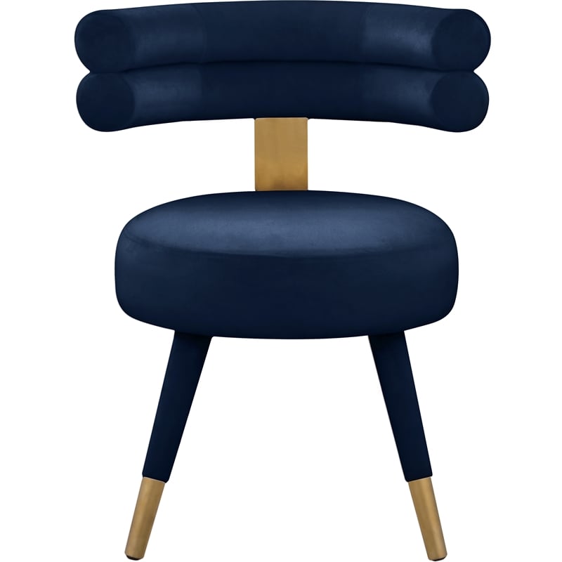 Pemberly Row Contemporary Navy Velvet Dining Chair (Set of 2)