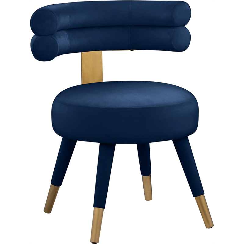 Pemberly Row Contemporary Navy Velvet Dining Chair (Set of 2)