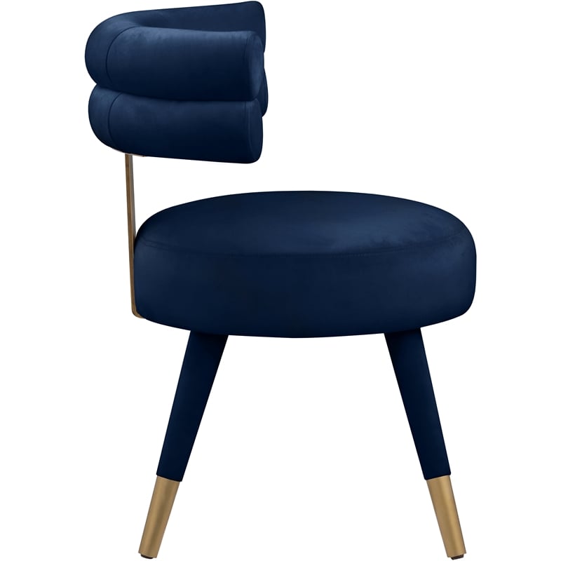 Pemberly Row Contemporary Navy Velvet Dining Chair (Set of 2)