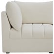 Pemberly Row Contemporary Soft Cream Velvet Modular Sectional