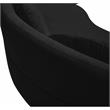 Pemberly Row Contemporary Soft Black Velvet 3-Piece Sectional