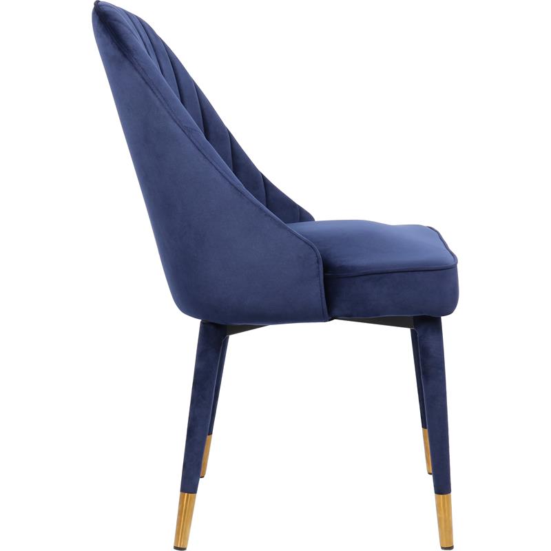 Pemberly Row Contemporary Navy Velvet Dining Chair (Set of 2)
