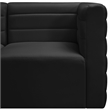 Pemberly Row Contemporary Soft Black Velvet Modular Sectional