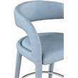 Pemberly Row Contemporary Soft Light Blue Vegan Leather Stool