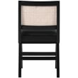 Pemberly Row Black Vegan Leather Dining Side Chair (Set of 2)