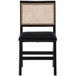 Pemberly Row Black Vegan Leather Dining Side Chair (Set of 2)