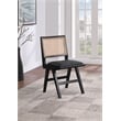 Pemberly Row Black Vegan Leather Dining Side Chair (Set of 2)