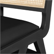 Pemberly Row Black Vegan Leather Dining Side Chair (Set of 2)