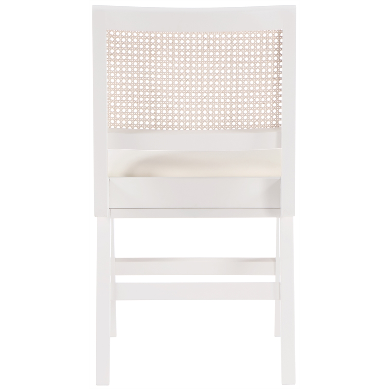 Pemberly Row White Vegan Leather Dining Side Chair (Set of 2)
