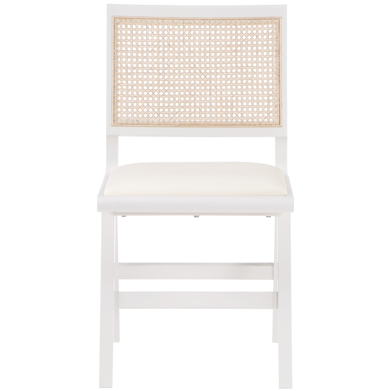 Pemberly Row White Vegan Leather Dining Side Chair (Set of 2)