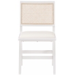 Pemberly Row White Vegan Leather Dining Side Chair (Set of 2)