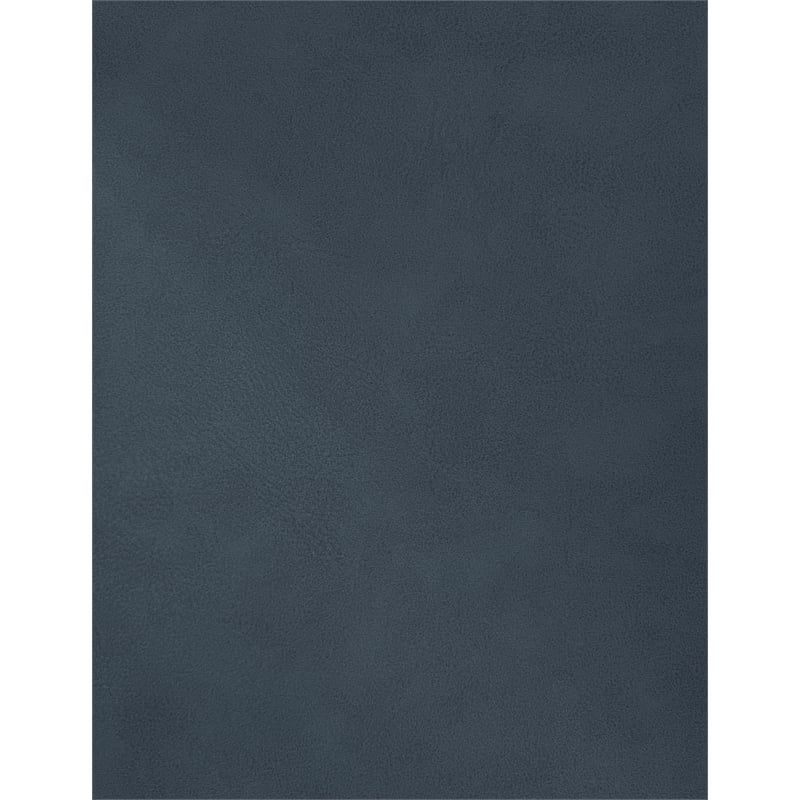 Pemberly Row Contemporary Navy Vegan Leather Twin Trundle Bed