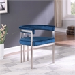 Pemberly Row Contemporary Navy Velvet Dining Chair (Set of 2)