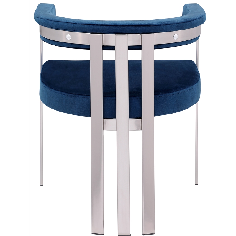 Pemberly Row Contemporary Navy Velvet Dining Chair (Set of 2)