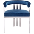 Pemberly Row Contemporary Navy Velvet Dining Chair (Set of 2)