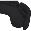 Pemberly Row Contemporary Soft Black Chenille Fabric Loveseat
