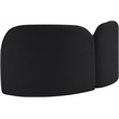 Pemberly Row Contemporary Soft Black Chenille Fabric Loveseat