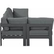 Pemberly Row Contemporary Gray Outdoor Patio Modular Sectional