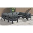Pemberly Row Contemporary Gray Outdoor Patio Modular Sectional